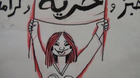 اللوحة مأخوذة من صفحة الصحفي عامر مطر